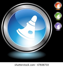 Space capsule icon isolated on a white background.