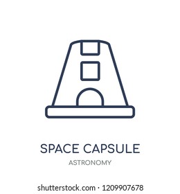 Space capsule icon. Space capsule linear symbol design from Astronomy collection.