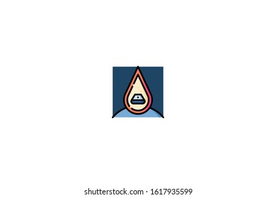 Space capsule icon in trendy flat style isolated on white background vector illustration