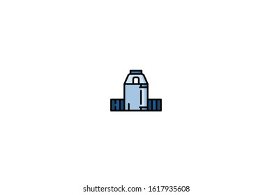 Space capsule icon in trendy flat style isolated on white background vector illustration