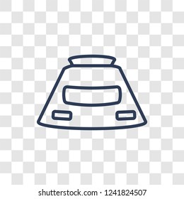 Space capsule icon. Trendy linear Space capsule logo concept on transparent background from ASTRONOMY collection