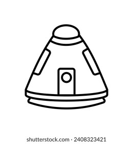 Icono de la Cápsula de espacio en vector. Ilustración