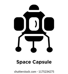 Space Capsule icon vector isolated on white background, logo concept of Space Capsule sign on transparent background, filled black symbol