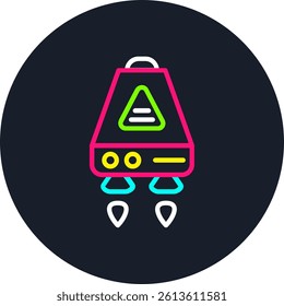 Space Capsule Line Multi Colour Circle