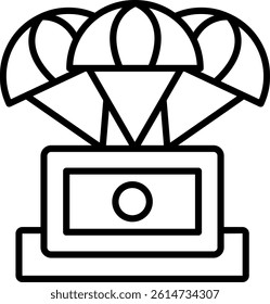 Space Capsule Line Vector Icon Design