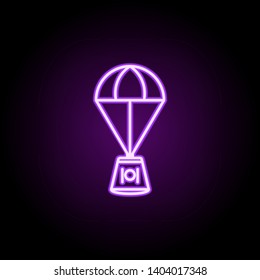 space capsule neon icon. Elements of Cartooning space set. Simple icon for websites, web design, mobile app, info graphics