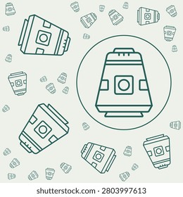 Space Capsule trendy vector illustration in flat style beauteous background.eps