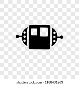 Space capsule vector icon isolated on transparent background, Space capsule transparency logo concept