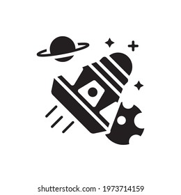 Space Capsule vector solid icon. Space symbol EPS 10 file