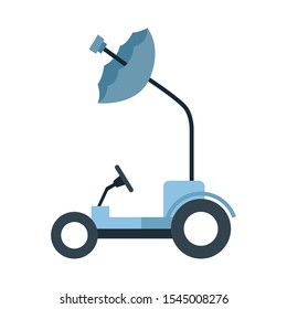 space car icon over white background, vector illustration
