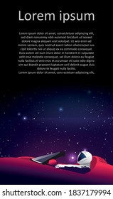 Space car invitable template card
