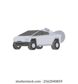 Space Car, Space Vector Illustration, Isolated