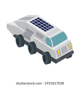 space car vehicle isometric icon
