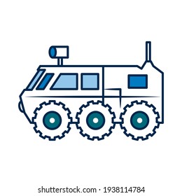 space car vehicle on background