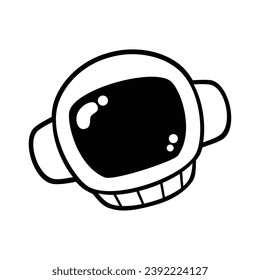 Space Cartoon Vector Art Icon. Cute Cartoon with space theme for kids