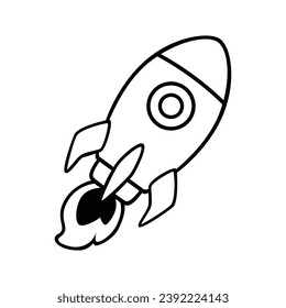 Space Cartoon Vector Art Icon. Cute Cartoon with space theme for kids