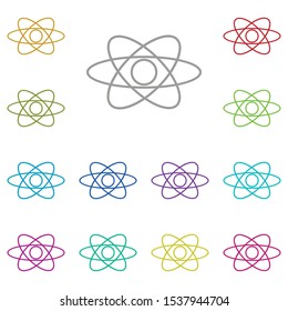 Space, chemistry, physics multi color icon. Simple thin line, outline vector of space icons for ui and ux, website or mobile application