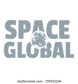 Space clobal logo. Simple illustration of space clobal vector logo for web