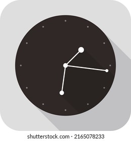 Diseño de icono de moda plana en reloj espacial, icono de reloj, vector