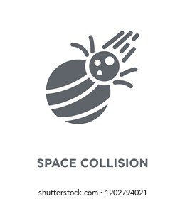 Space Collision icon. Space Collision design concept from Astronomy collection. Simple element vector illustration on white background.