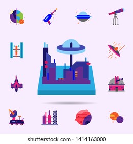 Space, space colony color icon. Universal set of Space for website design and development, app development