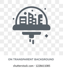 Space colony icon. Space colony design concept from Astronomy collection. Simple element vector illustration on transparent background.