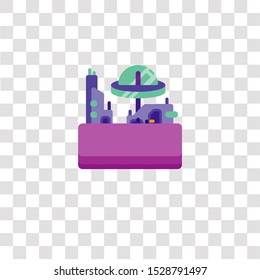space colony icon sign and symbol. space colony color icon for website design and mobile app development. Simple Element from space collection for mobile concept and web apps icon.