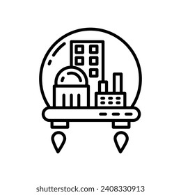 Space Colony Symbol in Vektorgrafik. Illustration