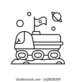 Space colony vehicle icon. Simple line, outline vector elements of interplanetary colonization icons for ui and ux, website or mobile application