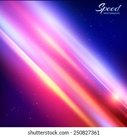 Space colorful vector background. Blurred lines. Acceleration hyper jump.Vector eps10