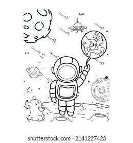 Space Coloring Pages For Kids 