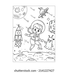 Space Coloring Pages For Kids 