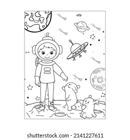 Space Coloring Pages For Kids 