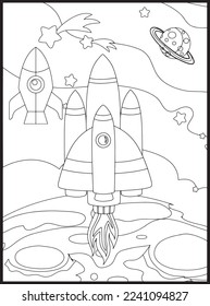 Space Coloring Pages for Kids