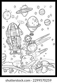 Space Coloring Pages for Kids