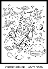 Space Coloring Pages for Kids