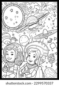 Space Coloring Pages for Kids