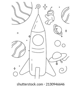 Space Coloring Pages For Kids Printable