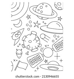 Space Coloring Pages For Kids Printable