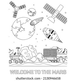 Space Coloring Pages For Kids Printable