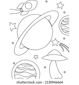 Space Coloring Pages For Kids Printable