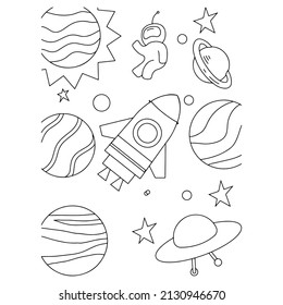 Space Coloring Pages For Kids Printable