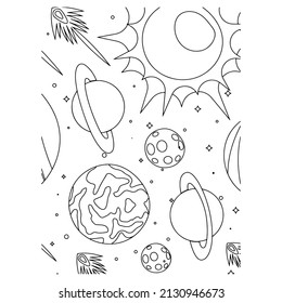 Space Coloring Pages For Kids Printable