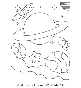 Space Coloring Pages For Kids Printable