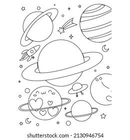 Space Coloring Pages For Kids Printable