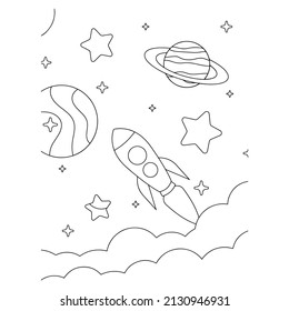 Space Coloring Pages For Kids Printable