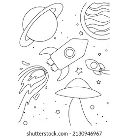 Space Coloring Pages For Kids Printable