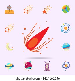 Space, comet color icon. Universal set of Space for website design and development, app development