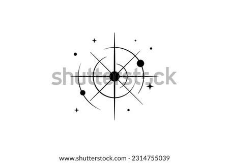 space compass creative logo concept