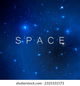 Space concept, abstract background, stars glow.